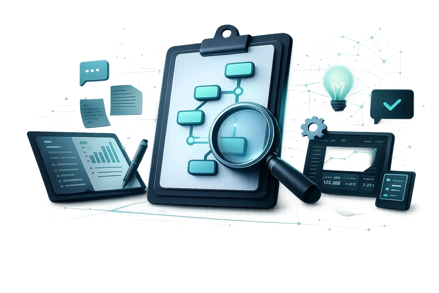 Illustration representing consulting and solution design