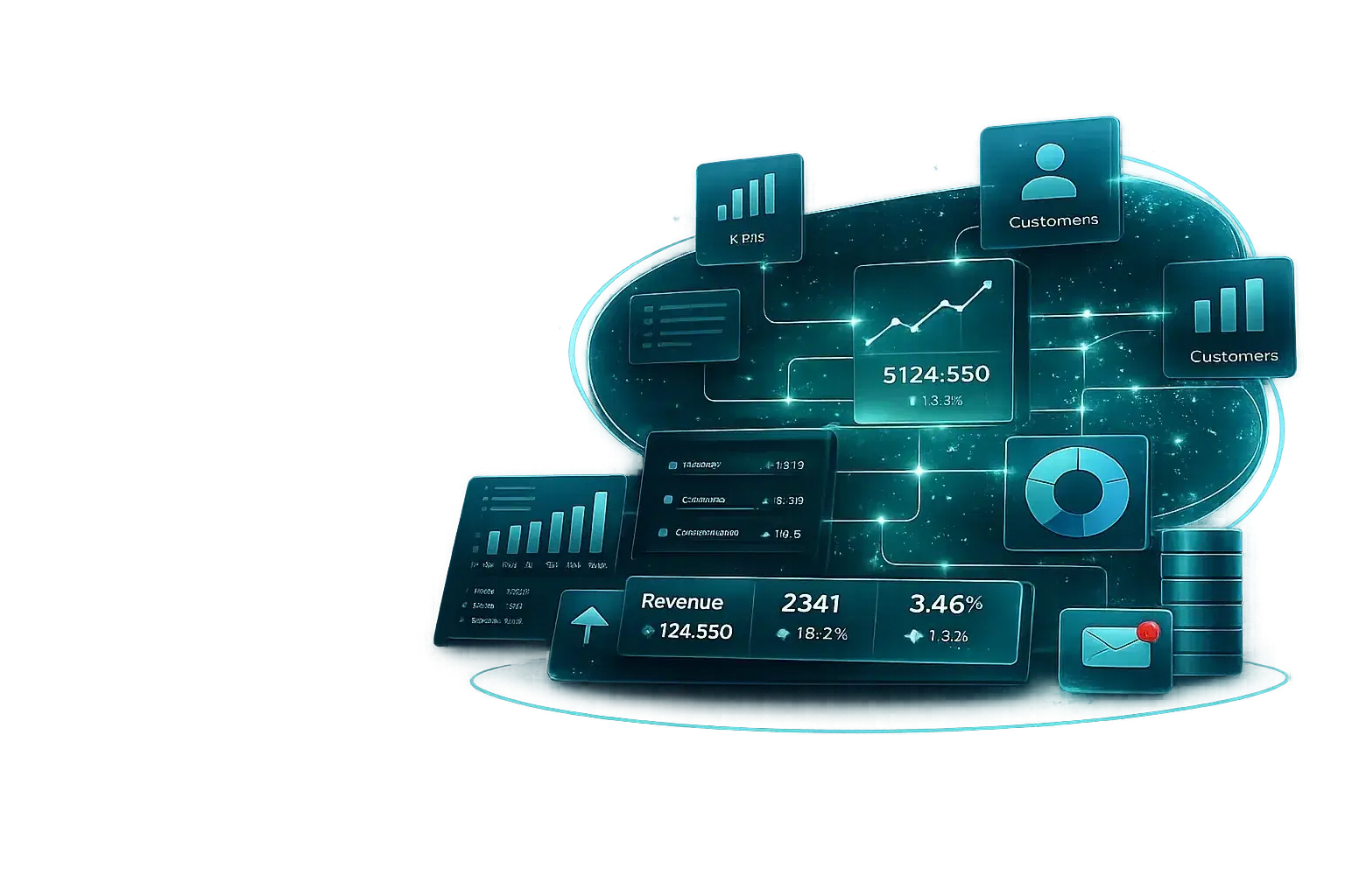 Illustration representing data and decision support