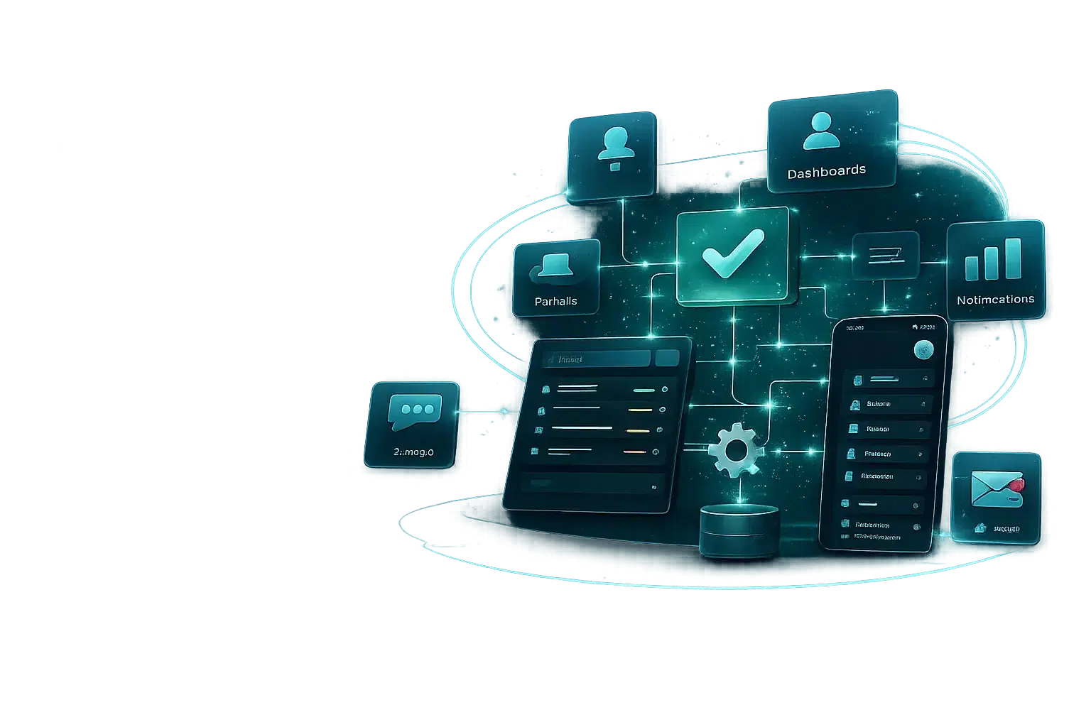 Illustration representing workflow automation